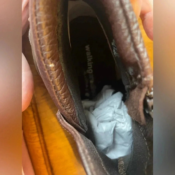 WALKING Cradles Ender Bootie: Brown Tumbled Leather, 8.5 Narrow Like New Bin D - Picture 6 of 8